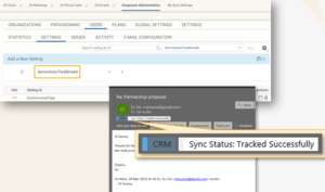 CRM – Outlook enhancement: Crop email, auto-sync, account sync